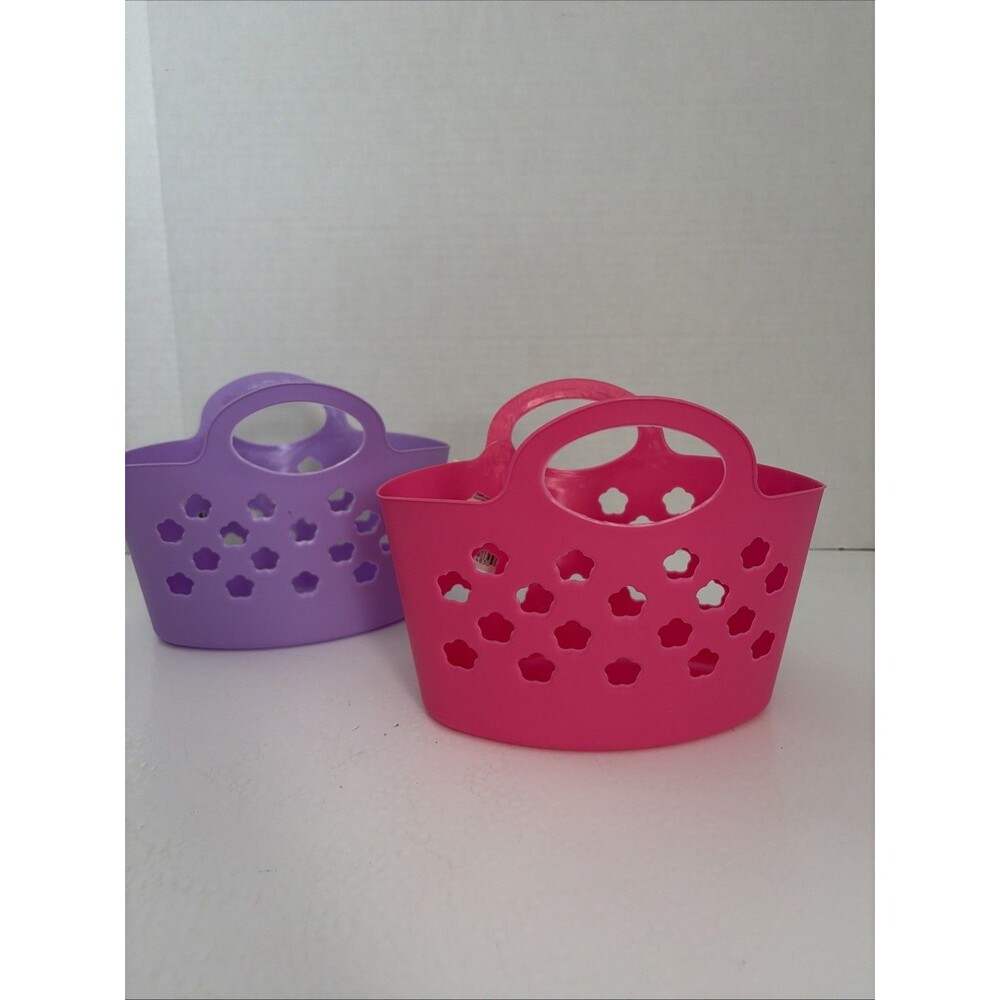Lot Of 12 Happy Easter Flex’n Carry Baskets Purple/pink New